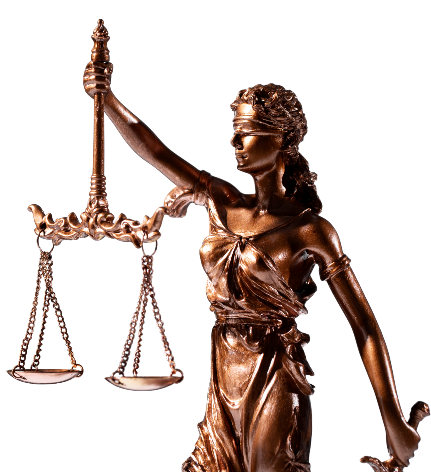 Avvocato a Prato: statua della giustizia con bilancia, simbolo legale.