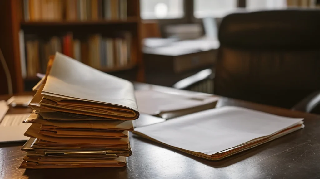 Documenti legali su scrivania in studio di Avvocato civilista a Prato, pronto per consulenze e pratiche.